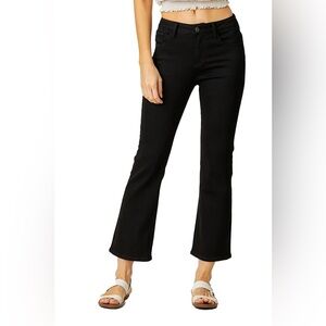 Risen Jeans Mid Rise Ankle Boot Cut Jeans Size 5/27 Black Stretch EUC RDP5331